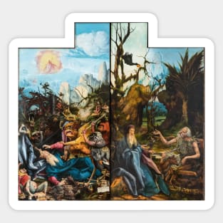 The Temptation of Saint Anthony - Matthias Grünewald Sticker